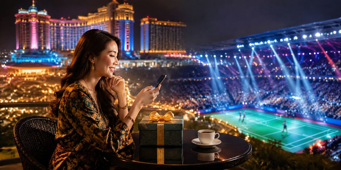 Pengguna Malaysia di Genting Highlands mengakses kasino mudah alih axas888 melalui telefon