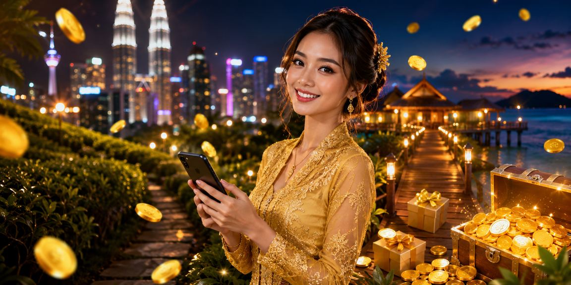 Pemain wanita Kuala Lumpur dalam pakaian kebaya menerima rebat bonus selamat datang axas888